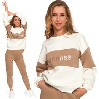 Dámská mikina Moraj dámská mikina bez kapuce, zateplená mikina dámská s potiskem, velikost XL