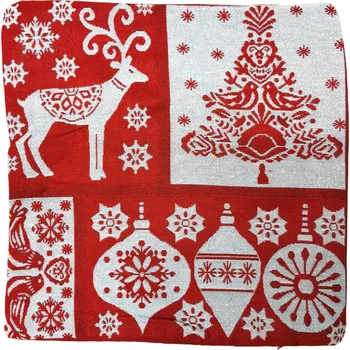 Povlak na dekorativní polštářek VÁNOČNÍ POVLEČENÍ NA POLŠTÁŘ 43x43 cm