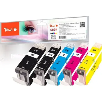 Peach Canon PGI-5/CLI-8, MultiPack, 1x26 ml, 4x13 ml - CMYK (314990)