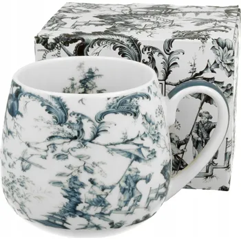 Porcelánový hrnek BARYLKA ORIENT BLUE 430 ml bílý