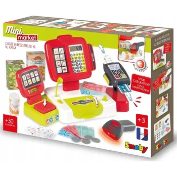 Hra na obchod Smoby Velká elektronická pokladna se skenerem 350111