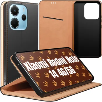 Pouzdro na mobilní telefon Flipové pouzdro Kingglass pro Xiaomi Redmi Note 14 4G / 5G černé