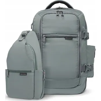 Městský batoh Cestovní Batoh RyanAir PUCCINI Green PM90171-5 do letadla kabiny