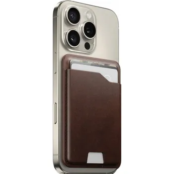 Pouzdro na mobilní telefon Kožená peněženka na karty Nomad s MagSafe, lokátorem GPS, Find My, malá
