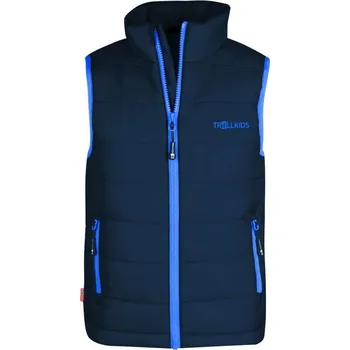 Trollkids Kids Trondheim Vest navy/medium blue (511-117) ultralehká dětská vesta pro chlapce/dívky 104