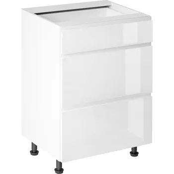 Kuchyňská skříňka Spodní skříňka, bílá/bílá extra vysoký lesk HG, AURORA D60S3