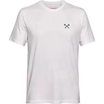 Pánské tričko Tričko TIMBERSPORTS® AXE WHITE STIHL (042130122) (Praktické jednoduché bavlněné unisex tričko TIMBERSPORTS® ve střihu regular fit s kontrastním potiskem zkřížených seker na hrudi.)