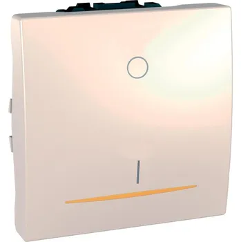 vypínač Schneider Electric MGU3.262.25S Unica - Spínač dvojpólový se signalizační kontrolkou, řazení 2Ss,16A, Marfil