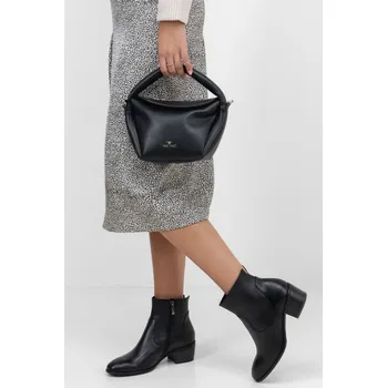 Dámská móda Tamaris kotníkové kožené boty 1-25329-45 černé Velikost: 38