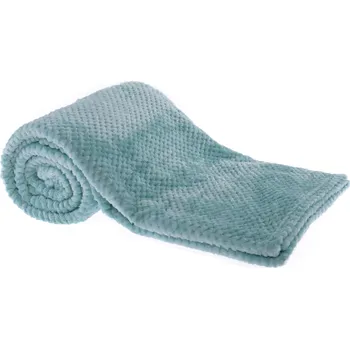 Dětská deka Plyšová kostkovaná deka, neomint, 160x200cm, ENNIS