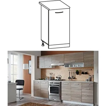 Kuchyňská linka Skříňka do kuchyně, dolní, dub sonoma / bílá, Cyra NEW D 30