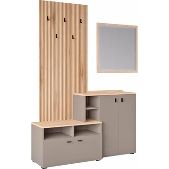 Ložnicová sestava Předsíňová sestava, toffee/natural canella strata/cremona torro dub, EBRAO