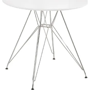 Jídelní stůl Jídelní stůl, chrom/MDF, bílá extra vysoký lesk HG, RONDY NEW