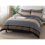 XPOSE® Bavlněné povlečení ZIGO na dvě lůžka - béžové 140x200 cm, 70x90 cm, Bavlna + Prodloužená možnost vrácení zboží do 50 dnů