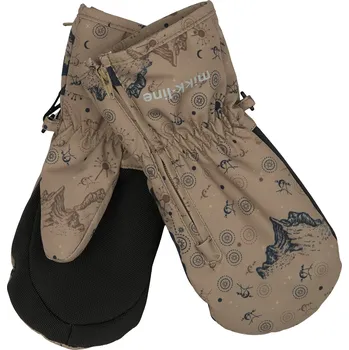 Chlapecké kalhoty MIKK-LINE Dětské zimní nepromokavé palčákové rukavice na zip Coriander – Velikost: 110-116 Béžová 110-116