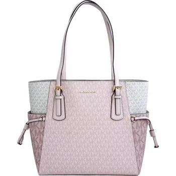 Kabelka Michael Kors Voyager shopper logo color block světle růžová