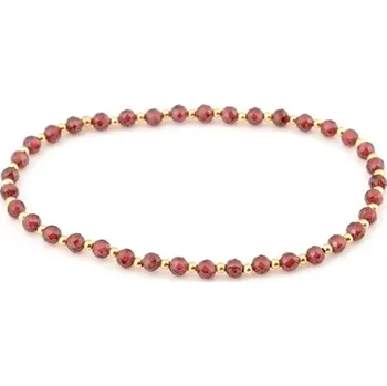 Náramek Náramek 7 Angelic Eyes se zlatými kuličkami a granáty ZLNA1468F + Dárek zdarma