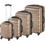 TecTake GmbH 403984 skořepinové cestovní kufry sada 4ks - champagne
