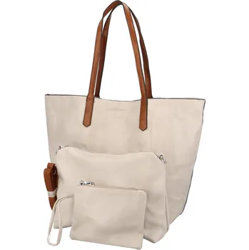 Kabelka Stylový set dámské kabelky a doplňků 3v1 Robina, béžová