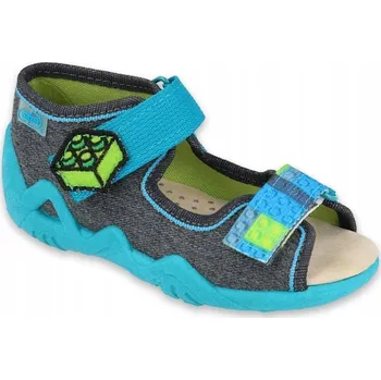 Chlapecké sandály Befado dětské sandály textilní šedé velikost 22