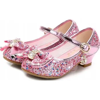 Dámské lodičky BOTIČKY PRO PRINCEZNY LODIČKY RŮŽOVÉ KE KOSTÝMŮM A SPOLEČENSKÝM ŠATŮM VEL. 27