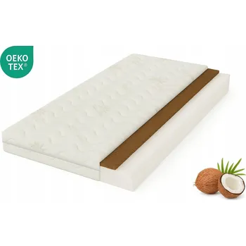 Matrace Matrace PRODYŠNÁ KOKOS 80X185 Bílá ALOE VERA pěna středně tvrdá