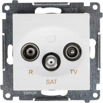 Elektrická zásuvka Anténní zásuvka nástěnná Kontakt-simon bílá