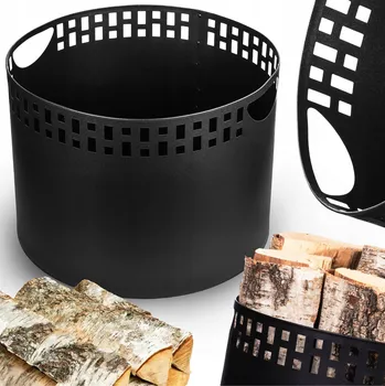 Kovový koš na dřevo Kapaga