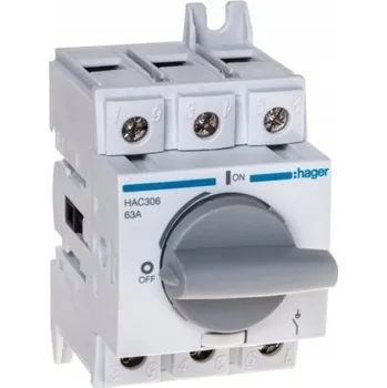 Jistič HAGER Modulární odpojovač otočný 3P 63A