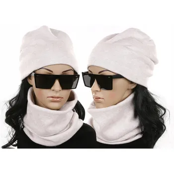 Čepice Majka set: čepice a nákrčník (rolák) univerzální velikost béžová