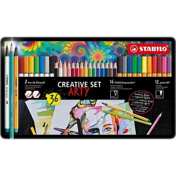 Výtvarná sada VÝTVARNÁ SADA STABILO ARTY CREATIVE SET, 36 KUSŮ