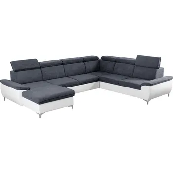 Sedací souprava Sedací souprava, šedá/ bílá, levá, MARELIA