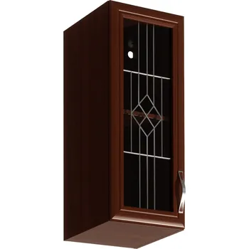 Kuchyňská linka Horní skříňka G30S se sklem, levá, ořech Milano, SICILIA