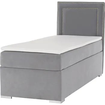 Postel Boxspringová postel, jednolůžko, světle šedá, 80x200, pravá, BILY