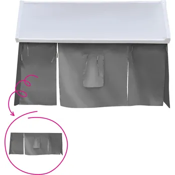 Příslušenství pro dětskou postel a kolébku Závěs na postel, šedá, NOEMA