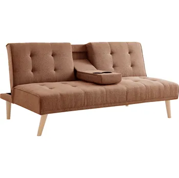 Obývací pokoj Rozkládací pohovka, hnědá/buk, BABET