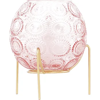 Ložnicová sestava Skleněný svícen, růžová / zlatá, MAISI