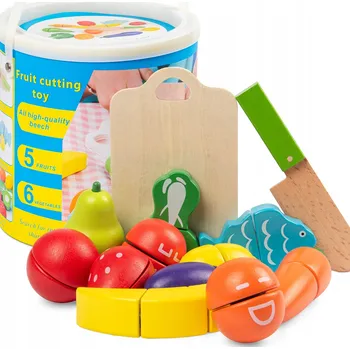 Dřevěná hračka Drewniane Owoce Warzywa do Krojenia s Magnet