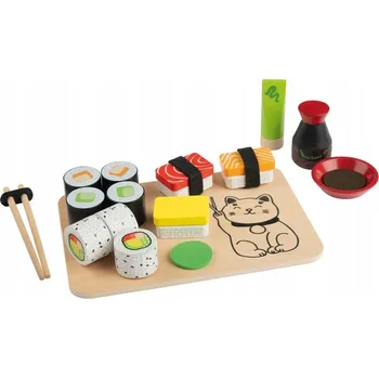 Dřevěná hračka Dřevěná sada na sushi Playtive, dřevěná souprava