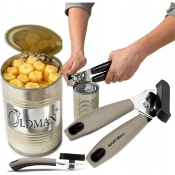 Otvírák OTVÍRÁK na KONZERVY OCELOVÝ kuchyňský Oldman 21cm otočný nůž robustní