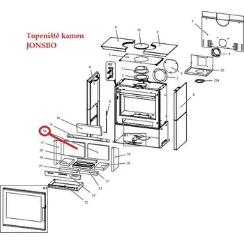 Krbová kamna Náhradní díl pro HAAS+SOHN - CIHLA 30*198*292 ŠAMOT - 434715005501