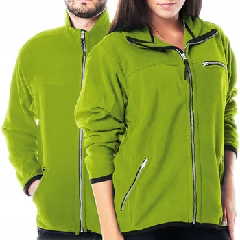 Pánská mikina LEHKÁ FLEECOVÁ MIKINA NA ZIP BEZ KAPUCE LIMETKOVÁ XXS