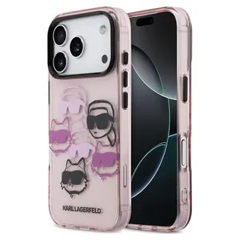Karl Lagerfeld IML Multi K&CH Heads Zadní Kryt pro iPhone 17 Pro Pink