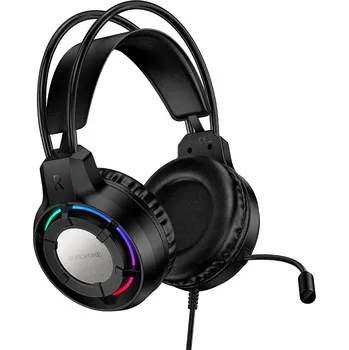 Handsfree Sluchátka Borofone BO112 Wave gaming s mikrofonem černá