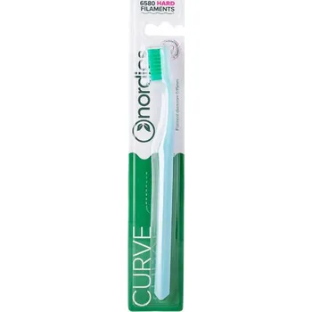 Zubní kartáček Nordics Curve Hard 6580 Light Blue/Green zubní kartáček