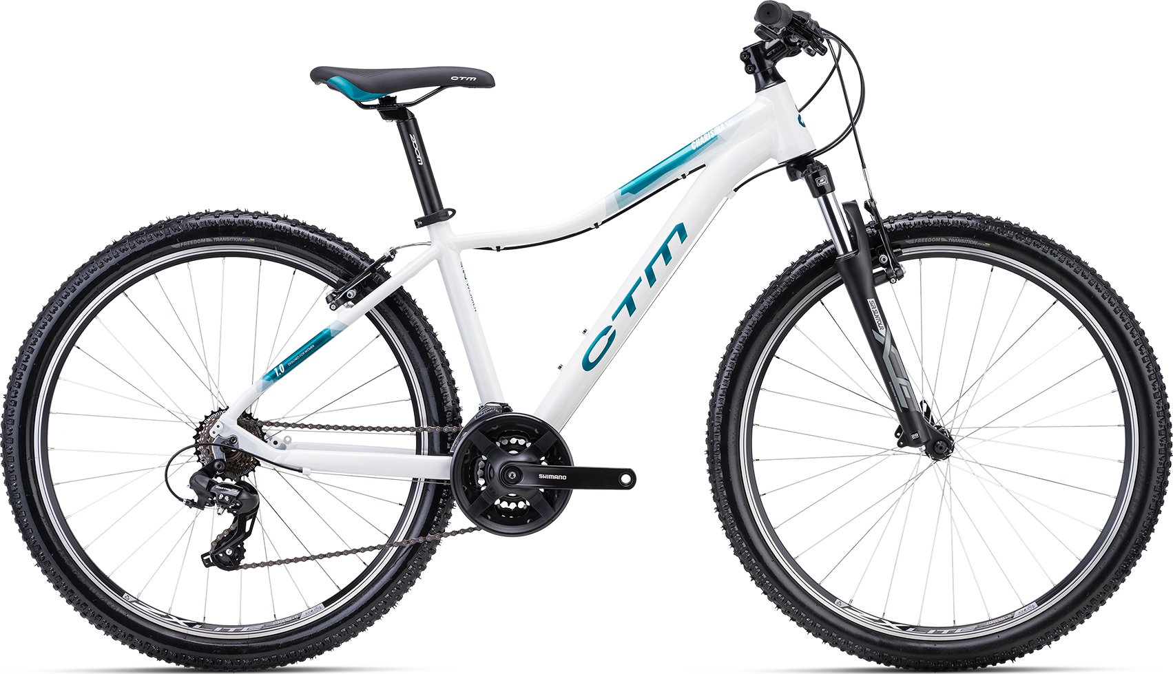 CTM CHARISMA 1.0 27,5 - biela perleť / mint Velikost rámu: 18"