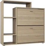 Výklopný dvouřadý botník, dub sonoma, IZABELA