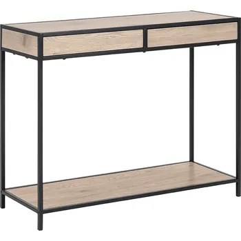 Konzolový stolek, dub/černá, NARTAN