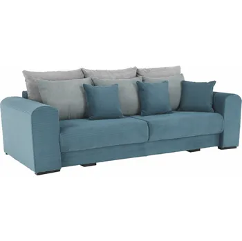 Pohovka Extra prostorná pohovka, modrá / mentolová / světle šedá, Gilena BIG SOFA