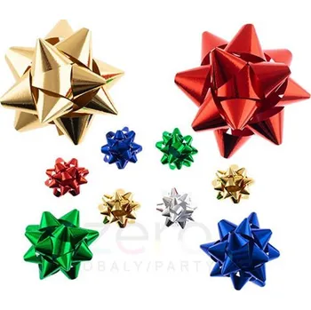 Stuha Hvězdička/rozeta 2,5 - 8 cm (12 ks) - mix (kovové)